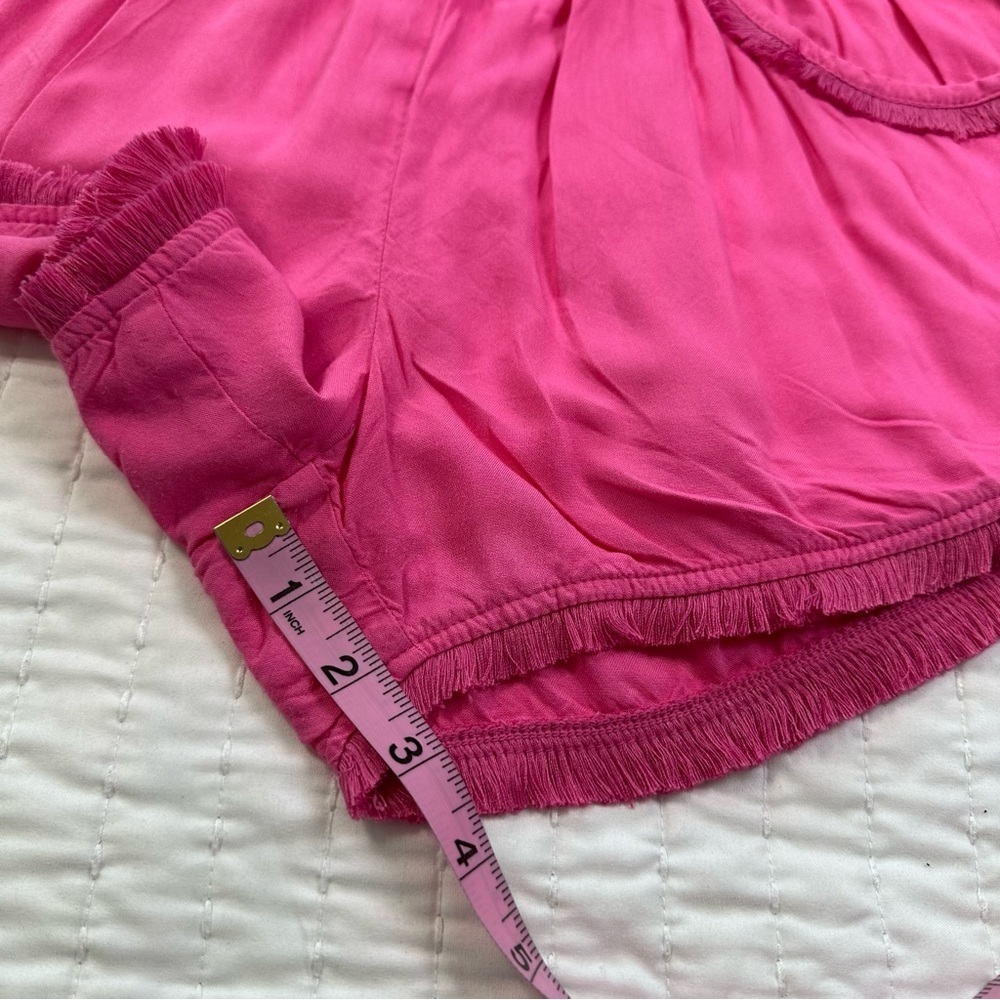 Set Of 2 Floral and Solid Pink Pajama and Casual Summery Shorts - Picture 5 of 10